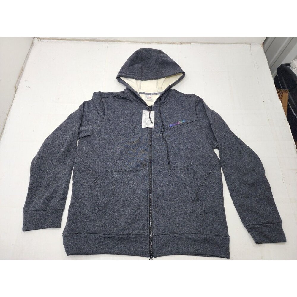 Baleaf Mens Fleece Lined Full Zip Hooded Jacket w/ Pockets Gray Size Large NWT